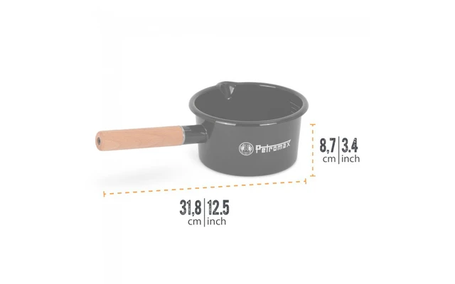 Petromax Emaille Steelpan 1 Liter Zwart 5 Petromax Emaille Steelpan 1 Liter Zwart - Afbeelding 3